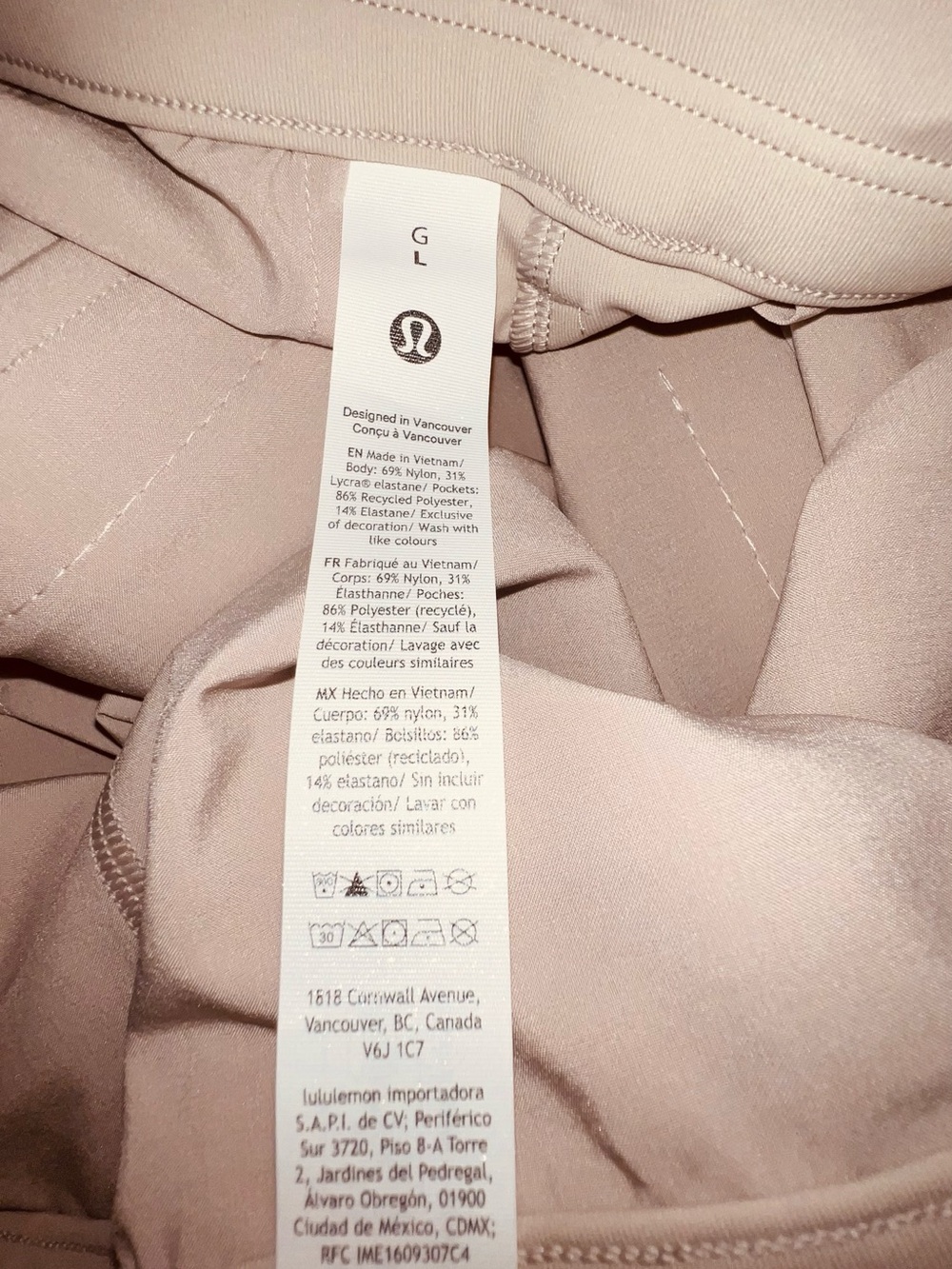 Lululemon Daydrift HR Wide-Leg Trouser Short Downtown Tan L NWT - Picture 10 of 11